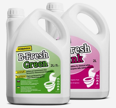 Комплект жидкостей для биотуалета B-Fresh Green  2л. + B-Fresh Pink  2л.